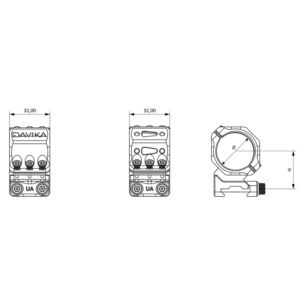 34 mm kikarsiktesringar | Picatinny-bas