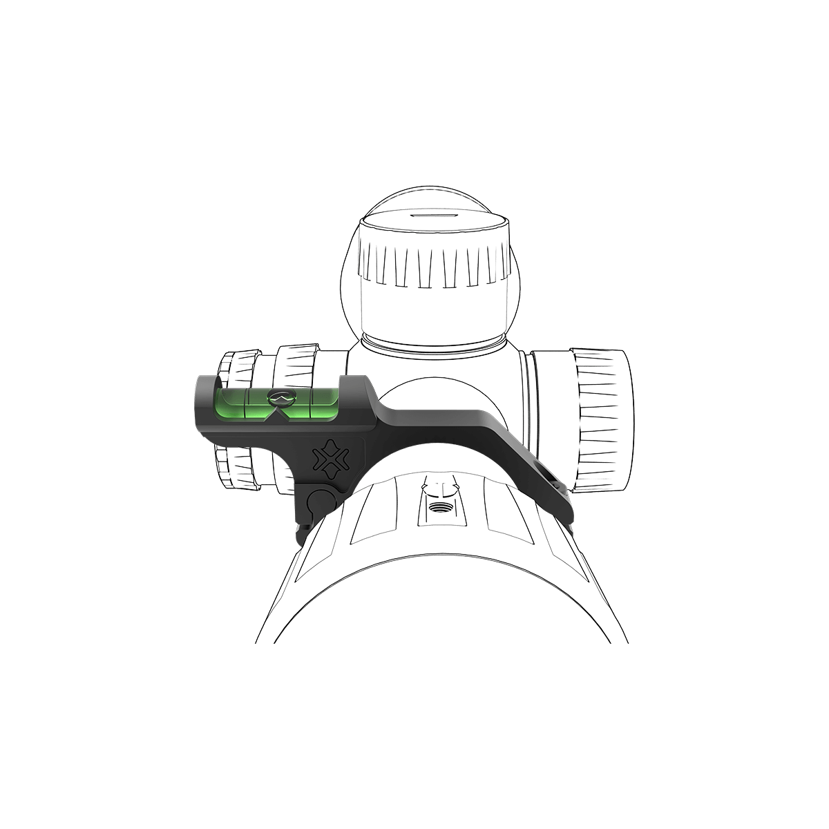 30 mm förskjutet vattenpass för kikarsikte