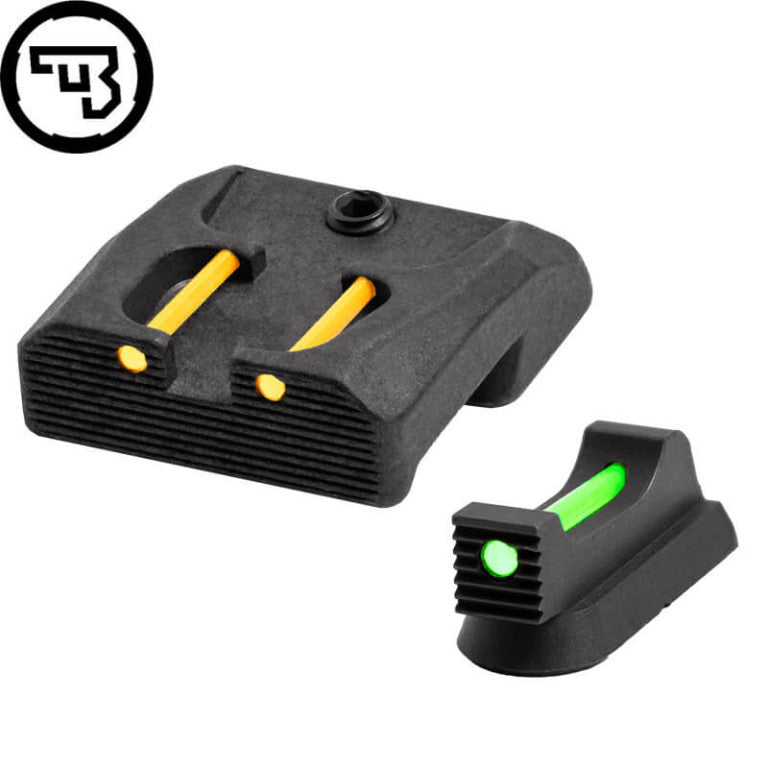 CZ 75B, CZ P-01, CZ 75 SP-01 fixed sight set with fiber optics | type B