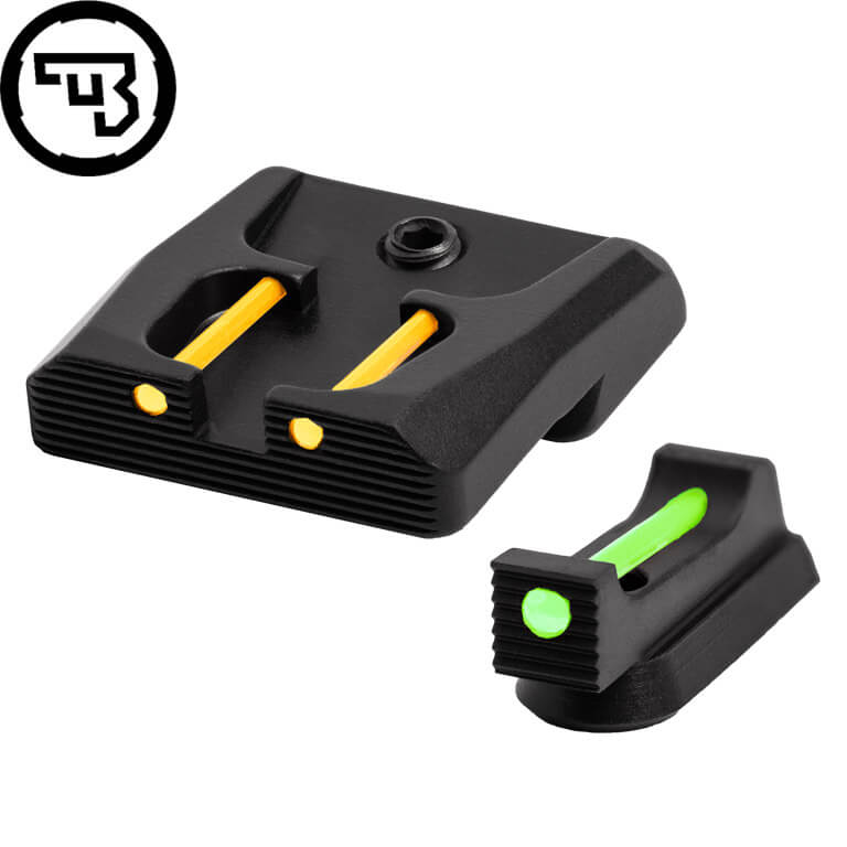 CZ P-07, CZ P-09 fixed sight set with fiber optics | type B