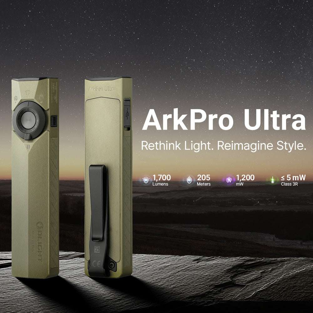 Olight ArkPro Ultra | platt 4-i-1 EDC ficklampa | 1.700 lm