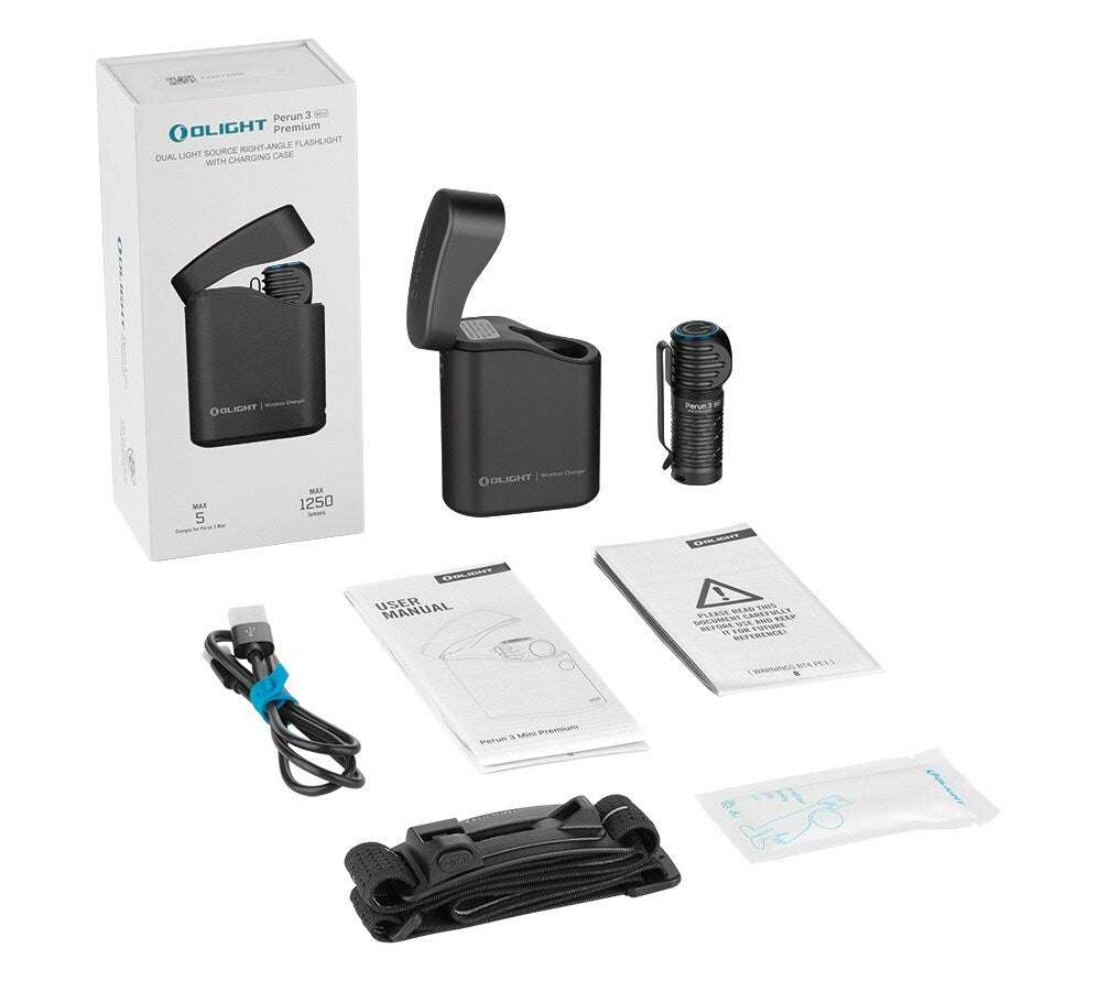 Olight Perun 3 Mini Premium | uppladdningsbar pannlampa | 1.250 lm