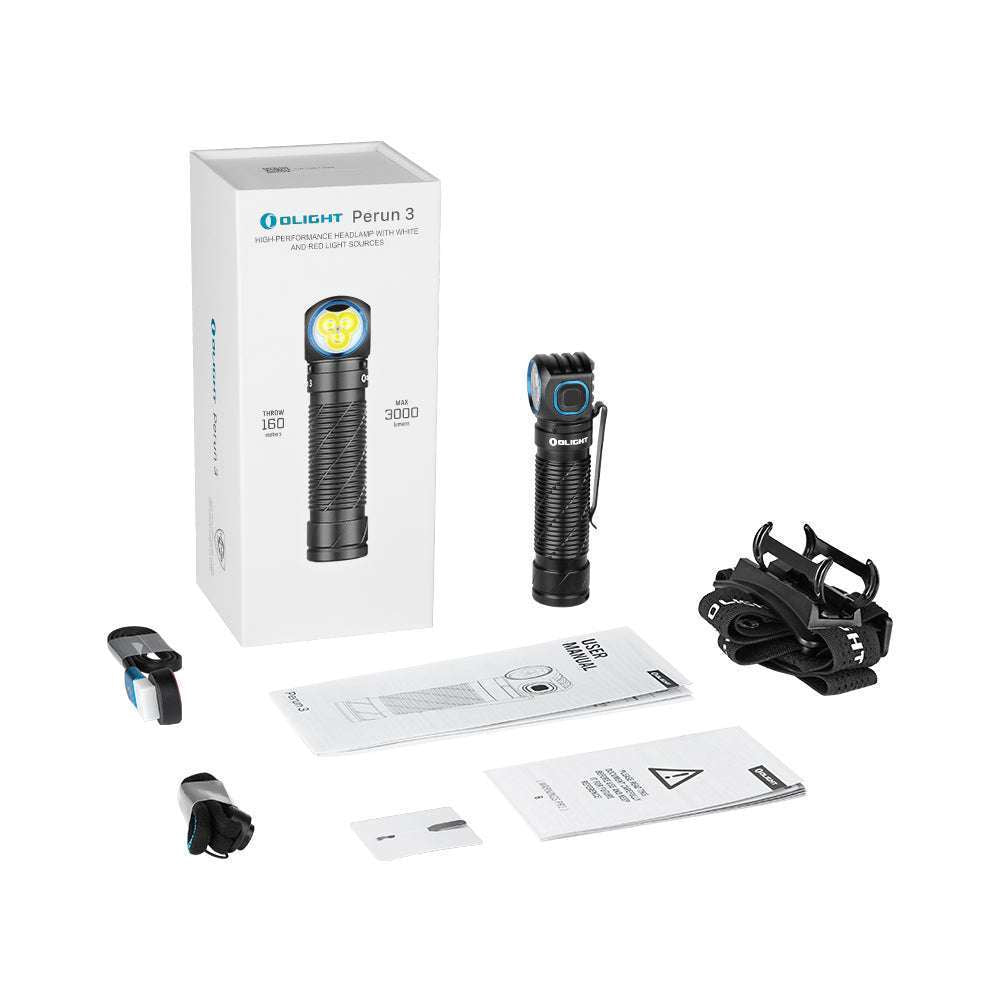 Olight Perun 3 | uppladdningsbar pannlampa | 3.000 lm