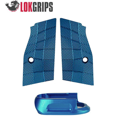 CZ Shadow 2 Compact & Carry korta alu grepp & alu magasinbrunn | Gridlok_blå
