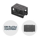 Picatinny rödpunktsmontage med förhöjning [32 mm] | C-More RTS footprint