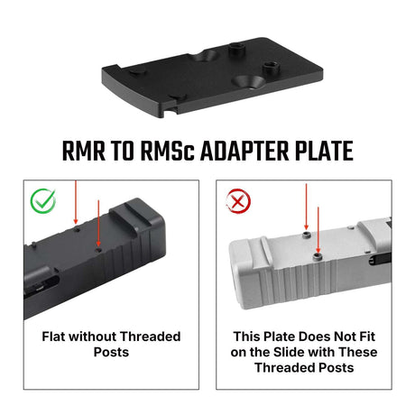 Footprint-adapter | från Trijicon RMR till Shield RMSc & K-series footprint