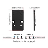 Footprint-adapter | från Trijicon RMR till Shield RMSc & K-series footprint