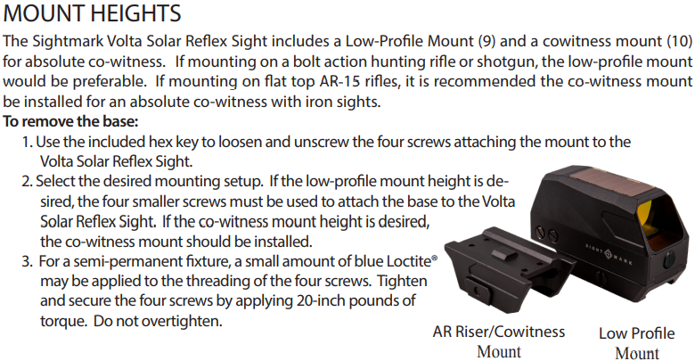 Sightmark Volta Solar Rödpunktsikte