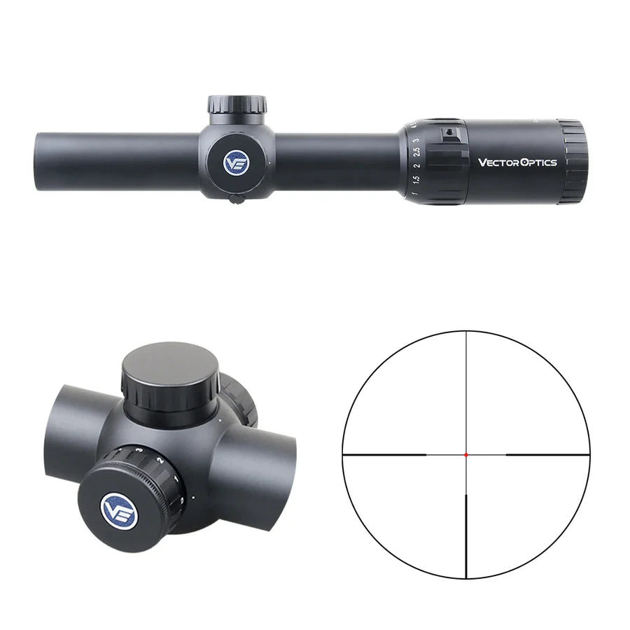 Vector Optics Constantine 1-10x24 Fiber Center Dot kikarsikte