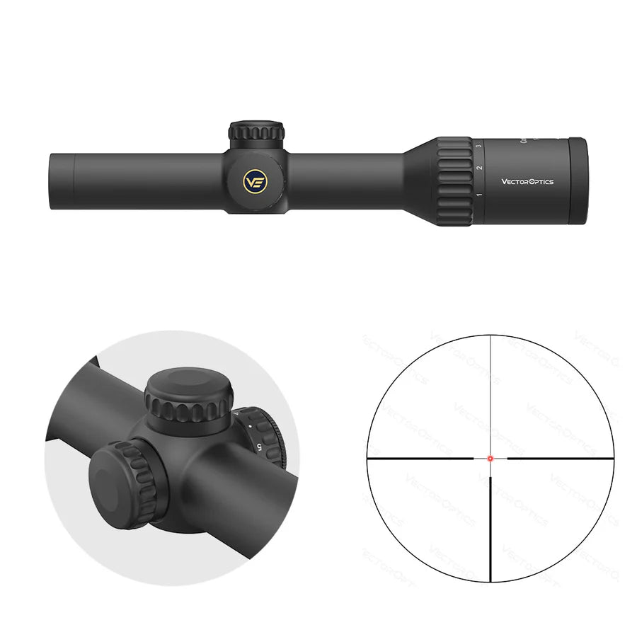 Vector Optics Continental x6 1-6x24 Fiber kikarsikte
