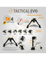 Taktisk benstöd Combat TK4 6,5-9"