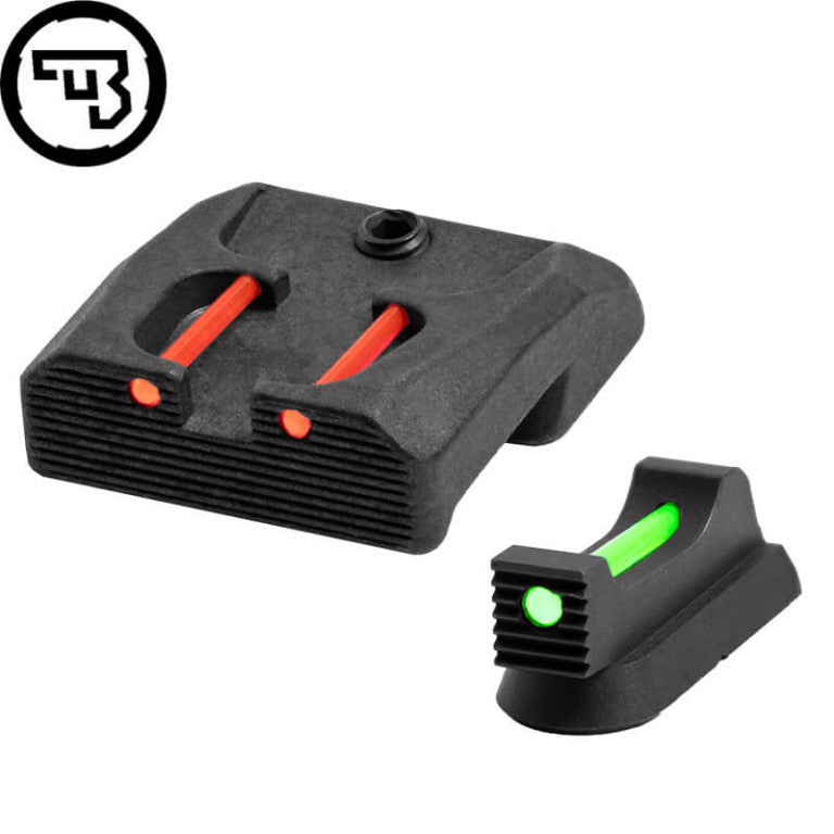 CZ 75B, CZ P-01, CZ 75 SP-01 fixed sight set with fiber optics | type B