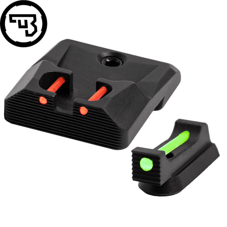 CZ P-10 fixed sight set with fiber optics | type B