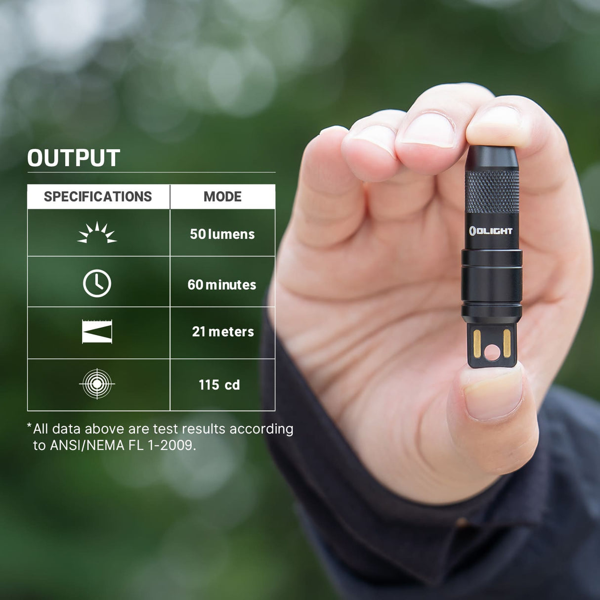 Olight imini 2 | mini uppladdningsbar nyckelringsficklampa | 50 lm