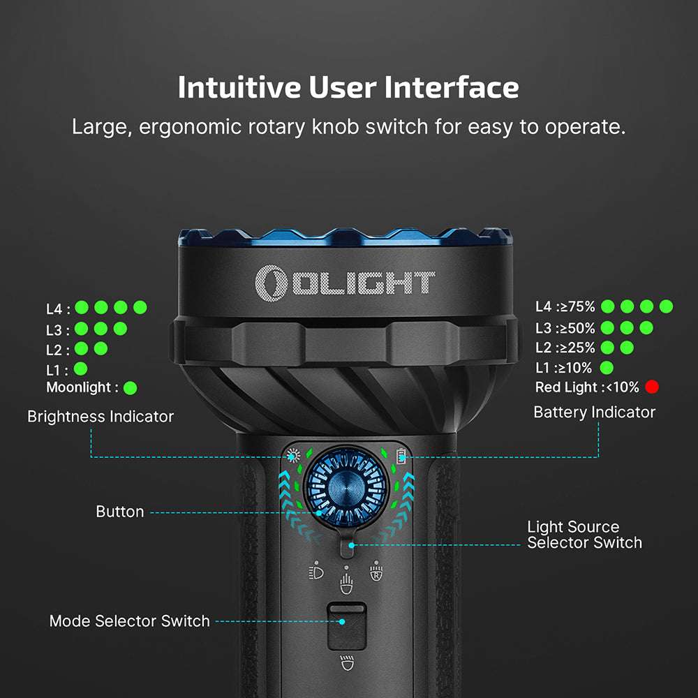 Olight Marauder 2 Mini | kraftfull uppladdningsbar ficklampa | 10.000 lm