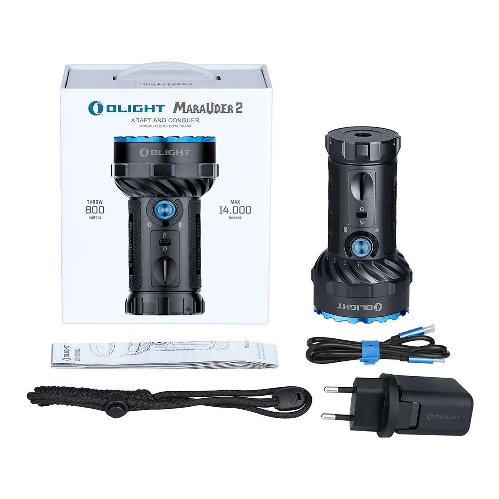 Olight Marauder 2 | ultrakraftfull uppladdningsbar ficklampa | 14.000 lm