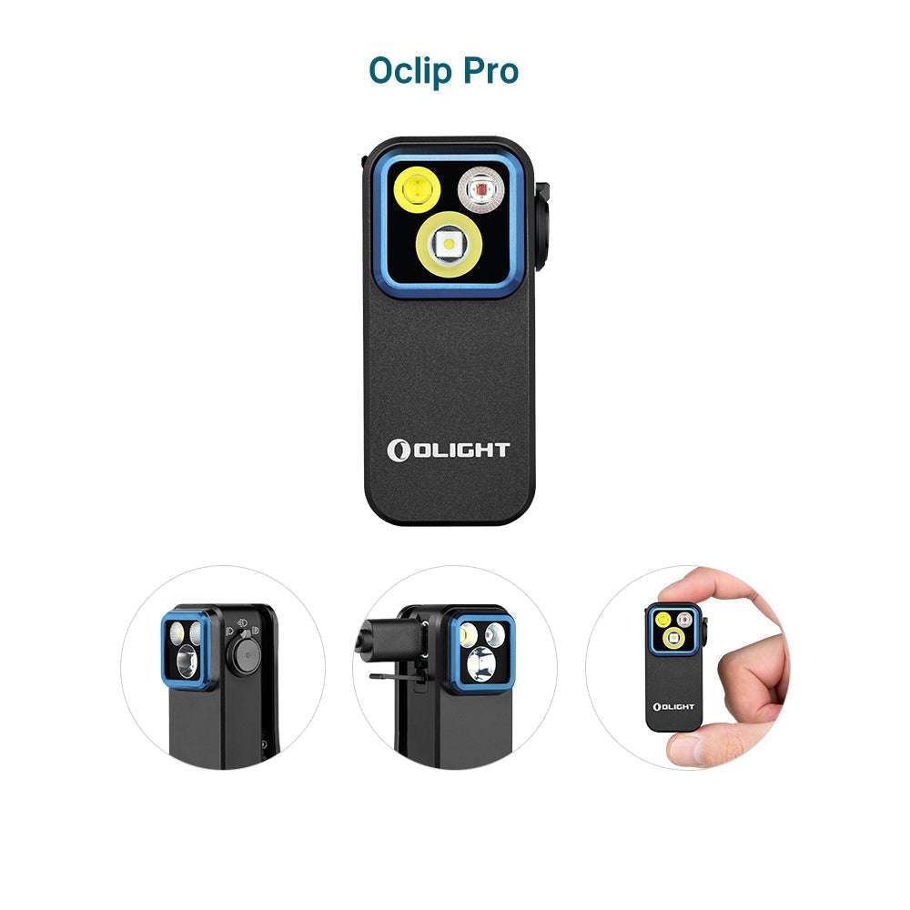 Olight Oclip Pro | multifunktionell clip ficklampa | 500 lm
