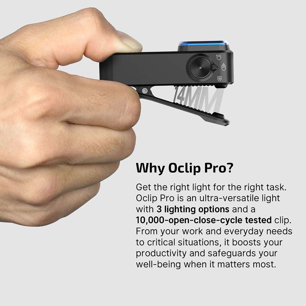 Olight Oclip Pro | multifunktionell clip ficklampa | 500 lm