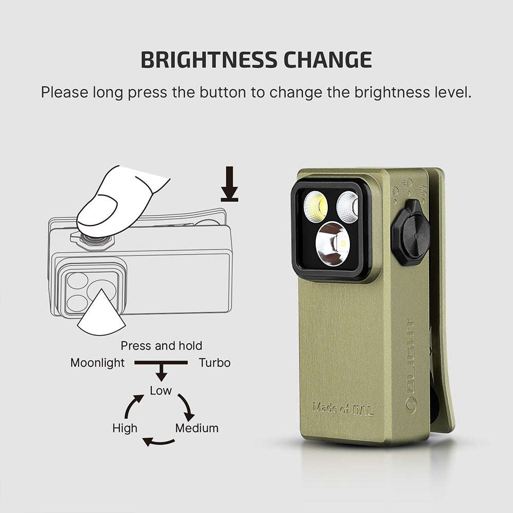 Olight Oclip Ultra | 3-i-1 clip-on EDC-lampa | 530 lm