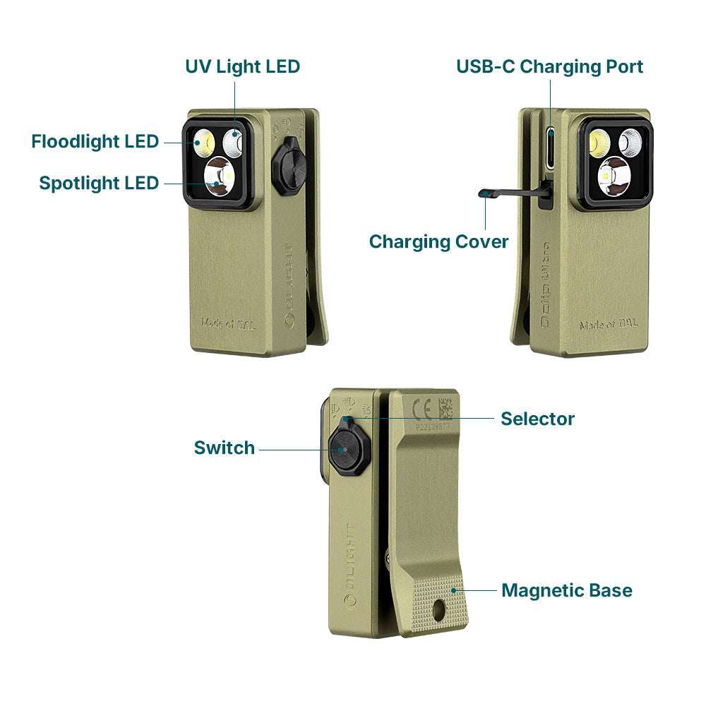 Olight Oclip Ultra | 3-i-1 clip-on EDC-lampa | 530 lm