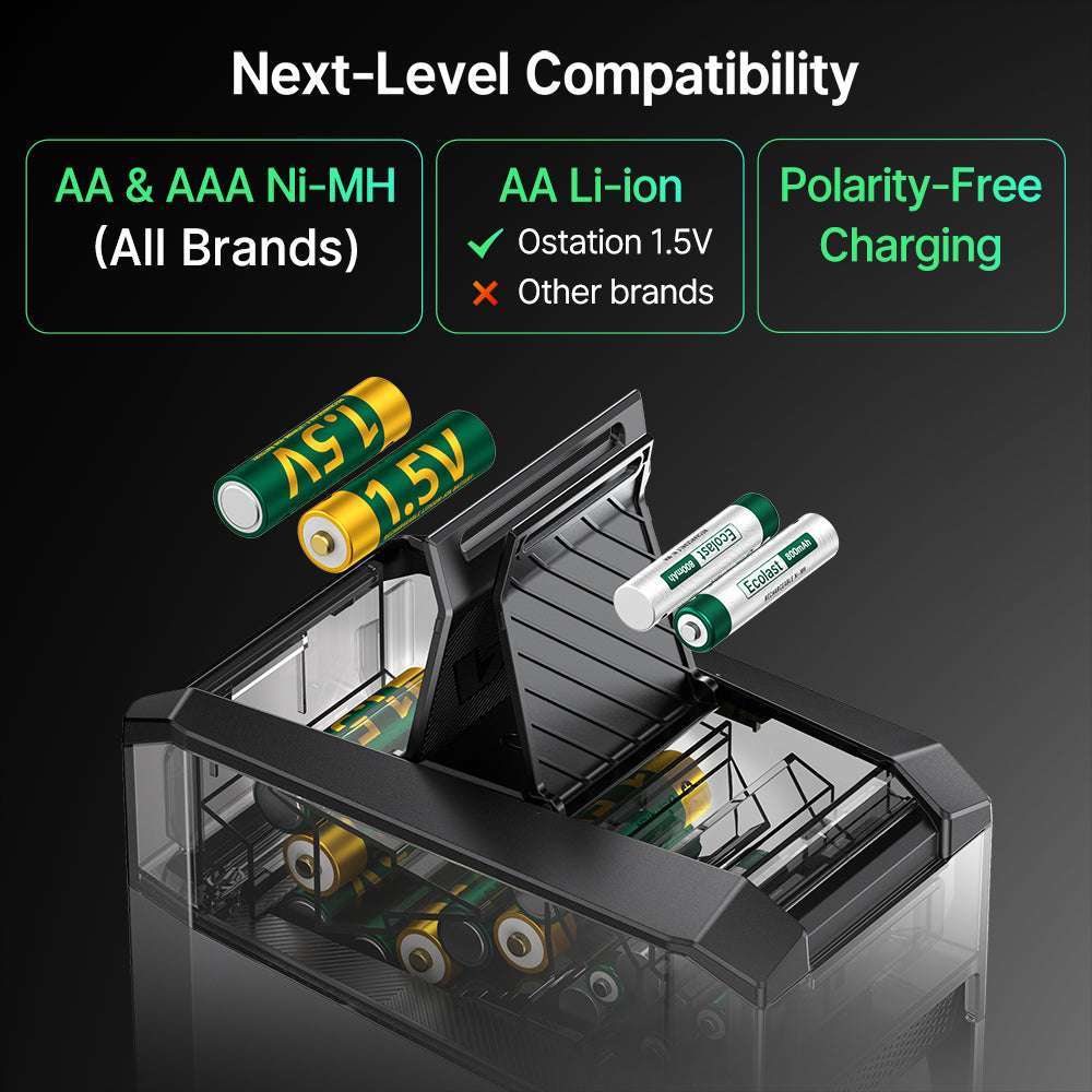Olight Ostation 2 Pro | smart AA/AAA batteriladdare | 3-i-1