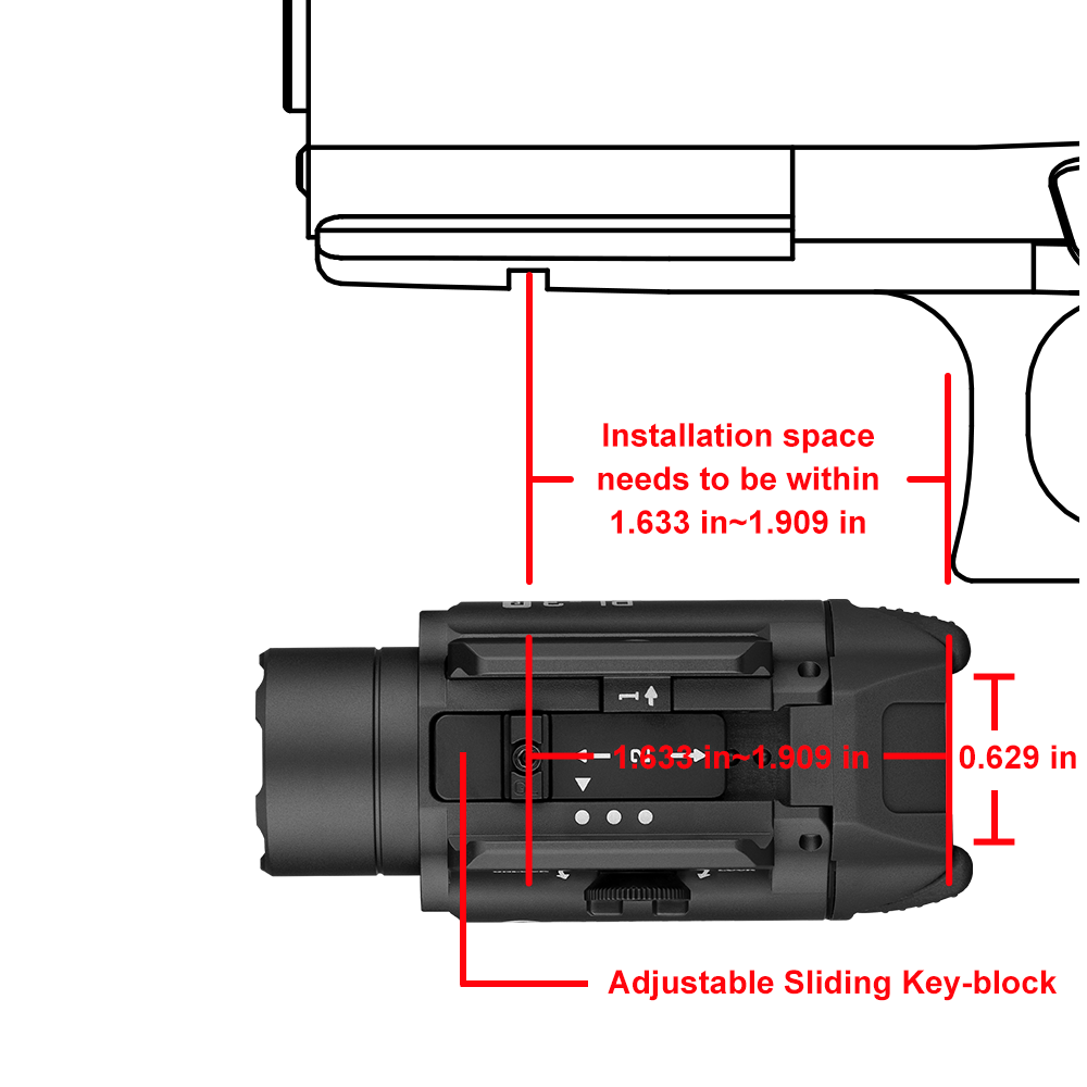 Olight PL-3R Valkyrie | pistollampa | 1.500 lm