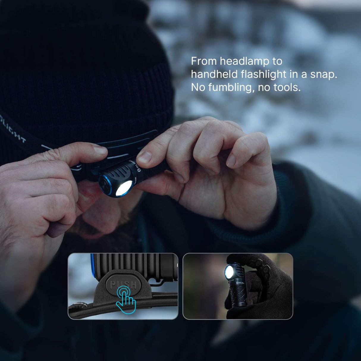 Olight Perun 3 Mini | uppladdningsbar pannlampa | 1.250 lm