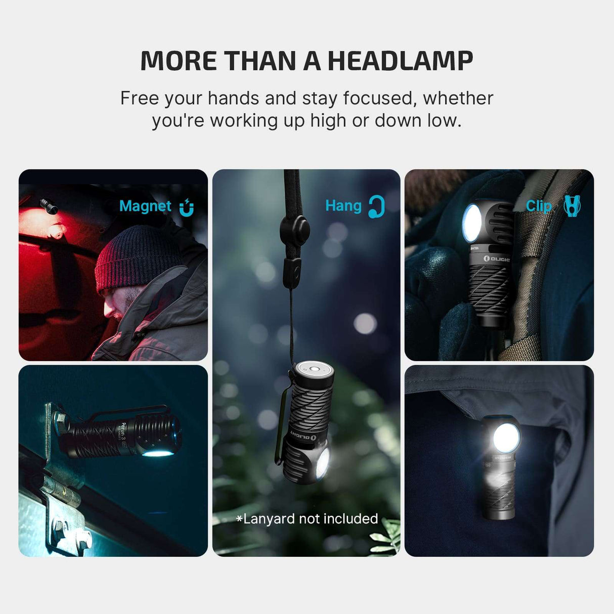 Olight Perun 3 Mini | uppladdningsbar pannlampa | 1.250 lm