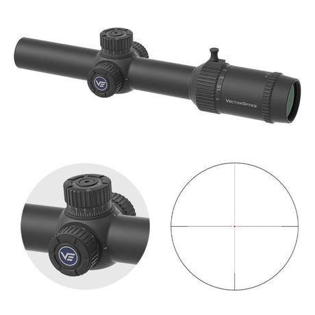 Vector Optics Forester 1-8x24 Fiber SFP kikarsikte för gevär